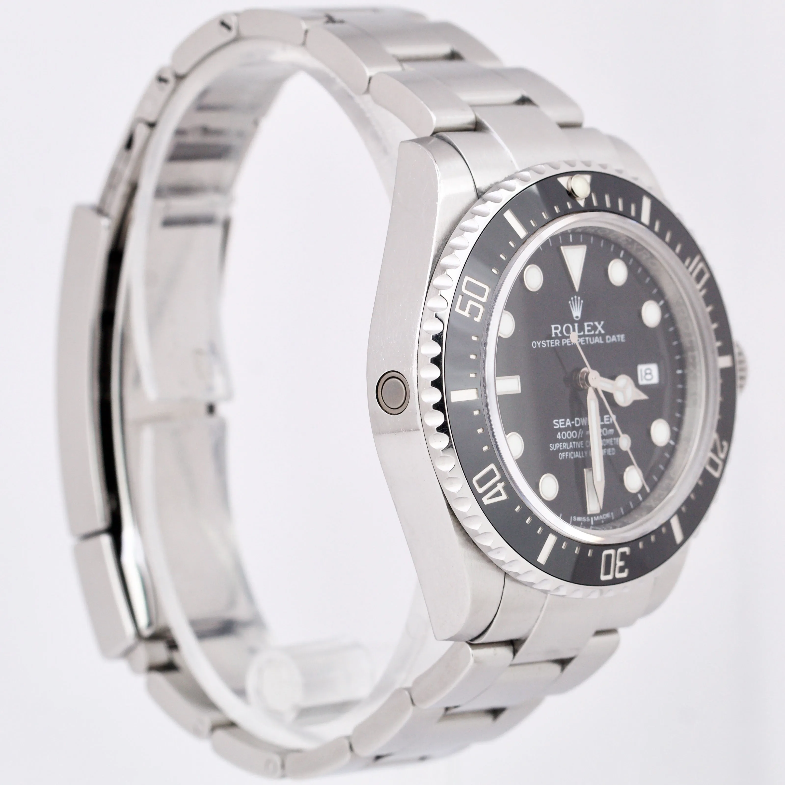 UNPOL. Rolex Sea-Dweller PAPERS 4000 SD4K Black Ceramic Steel 116600 40mm B P
