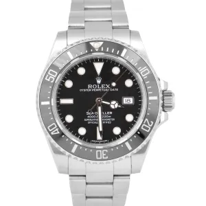 UNPOL. Rolex Sea-Dweller PAPERS 4000 SD4K Black Ceramic Steel 116600 40mm B P