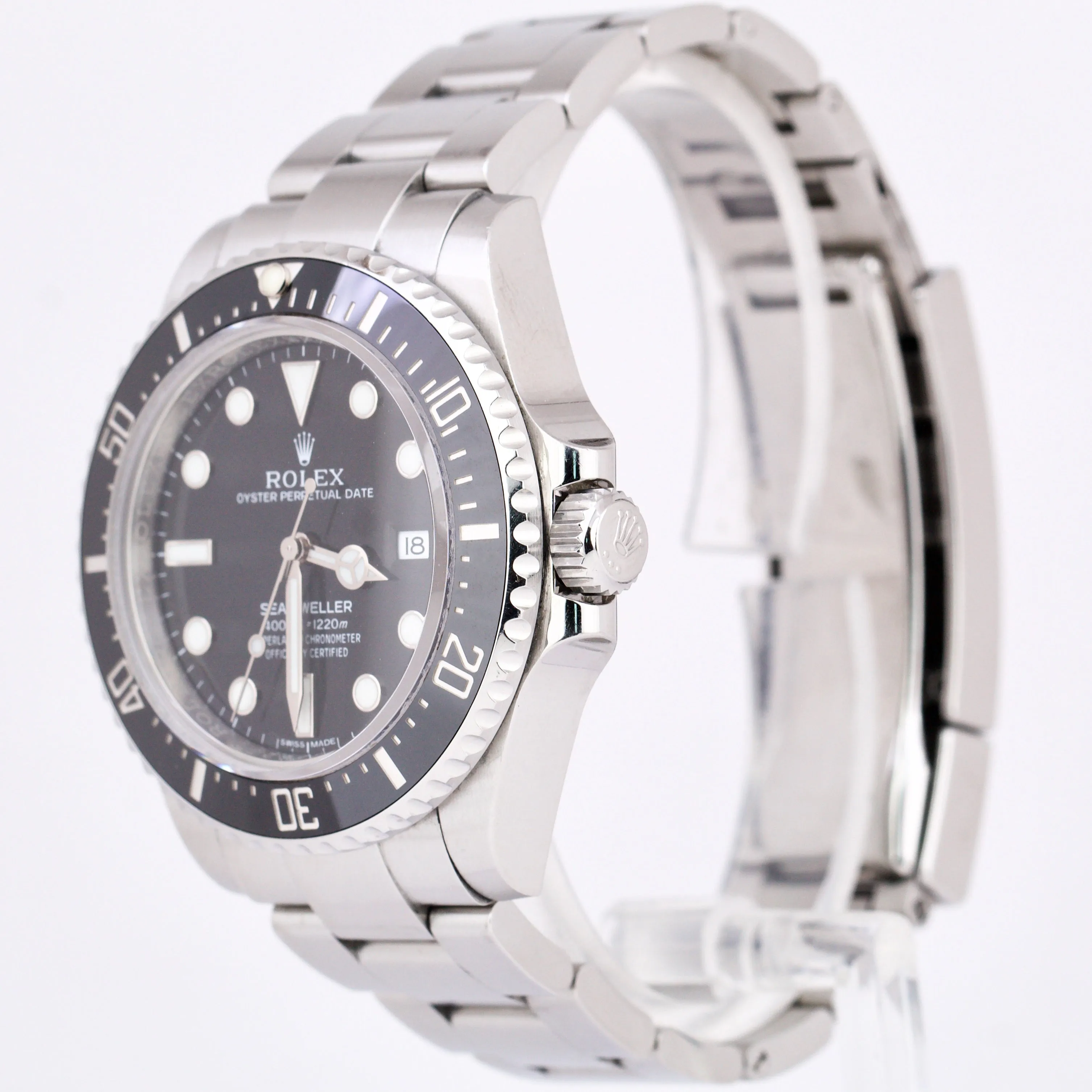 UNPOL. Rolex Sea-Dweller PAPERS 4000 SD4K Black Ceramic Steel 116600 40mm B P