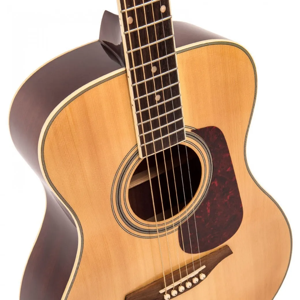 Vintage Acoustic Guitar V300 - Solid Spruce Top - Natural -
