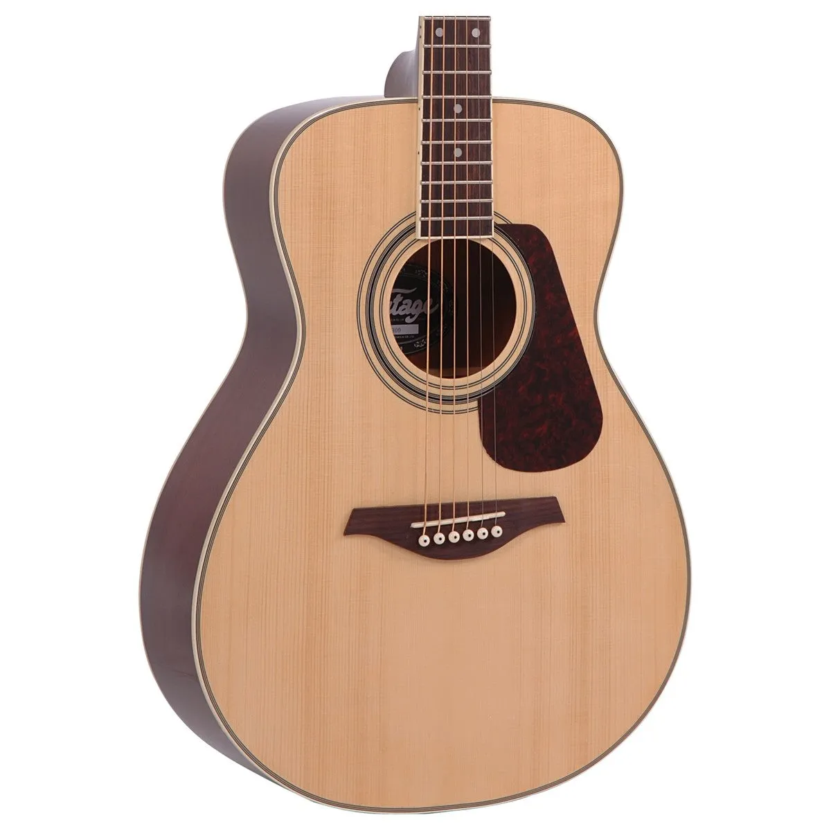 Vintage Acoustic Guitar V300 - Solid Spruce Top - Natural -