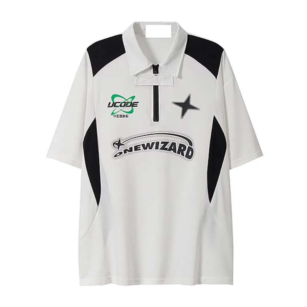 Vintage Half Zip Polo T-shirt