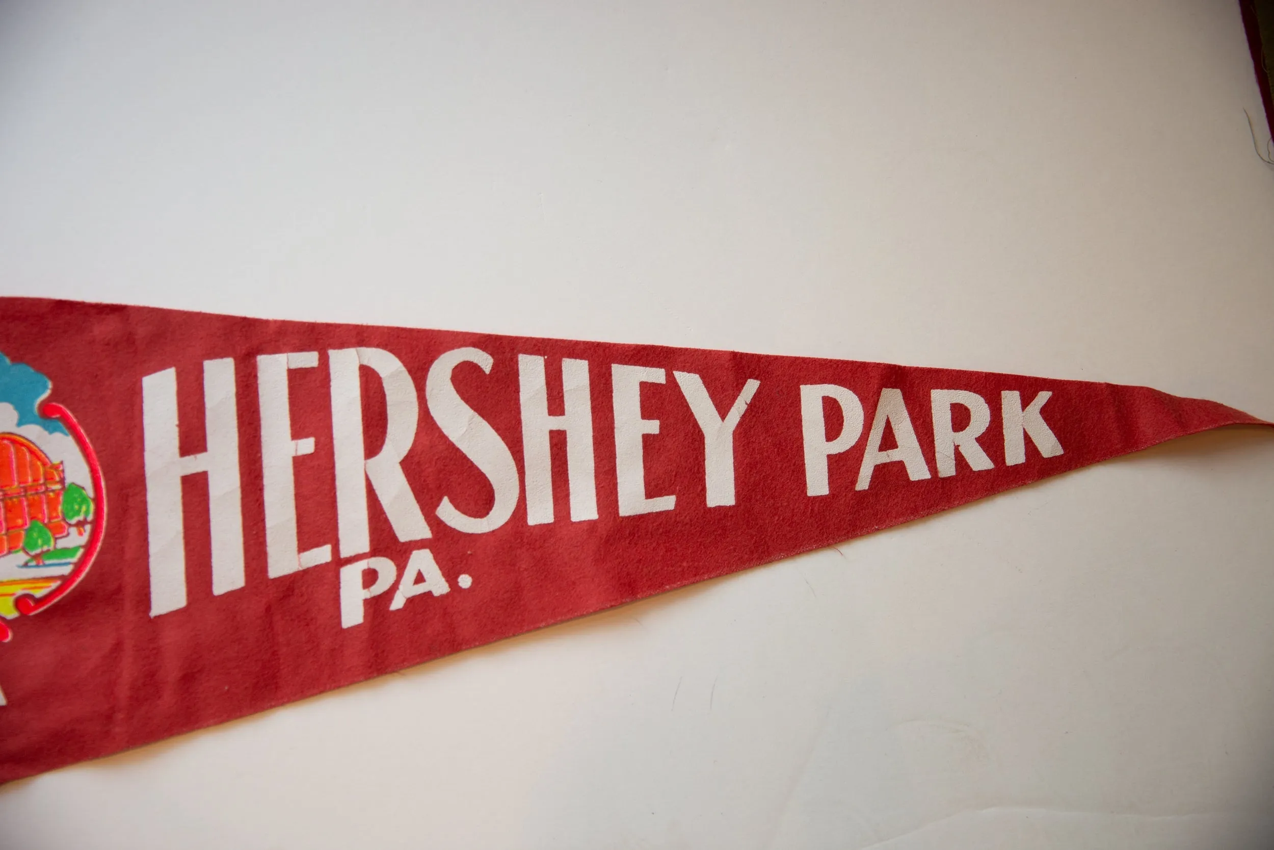 Vintage Hershey Park PA Felt Flag