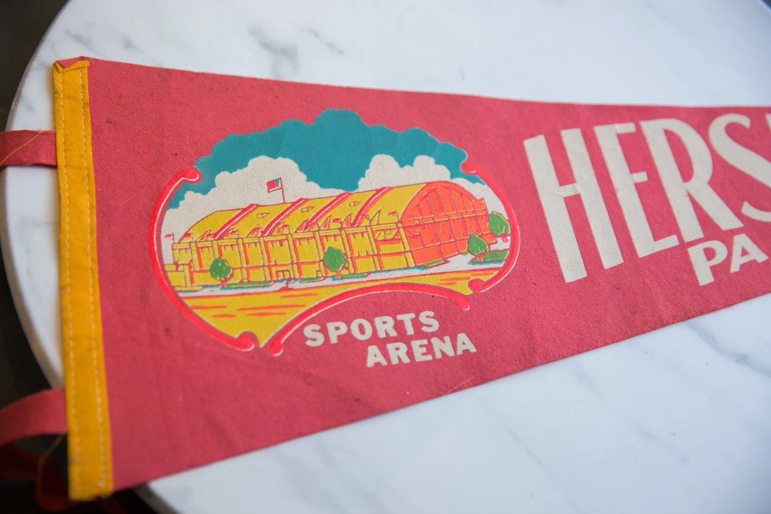 Vintage Hershey Park PA Felt Flag