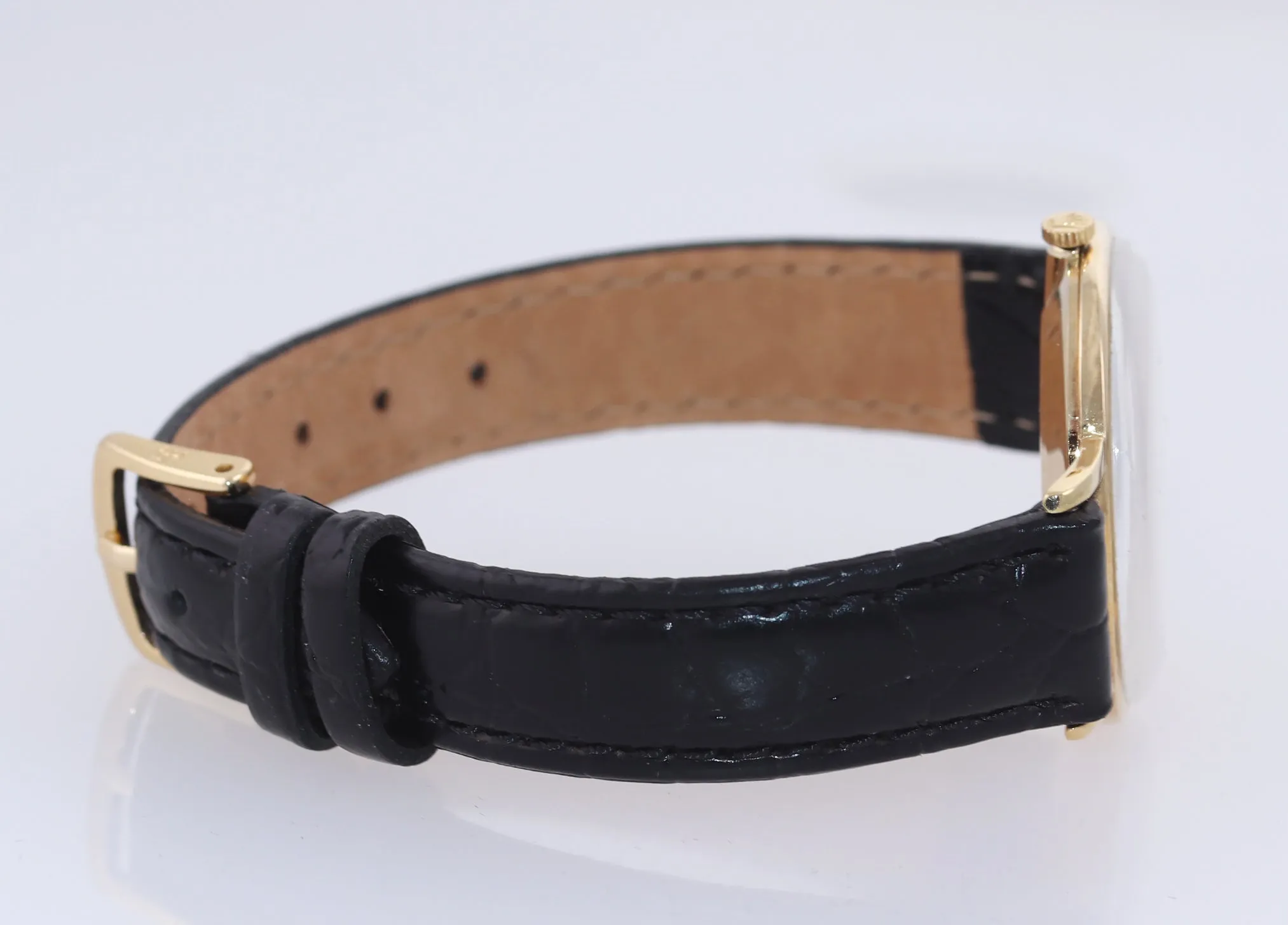 Vintage Rolex Geneve 3601 Solid 14k Yellow Gold 30mm Manual Wind Watch