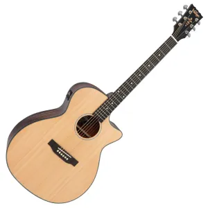 Vintage Stage Series Grand Auditorium'Cutaway Electro-Acoustic Guitar ~ Natural