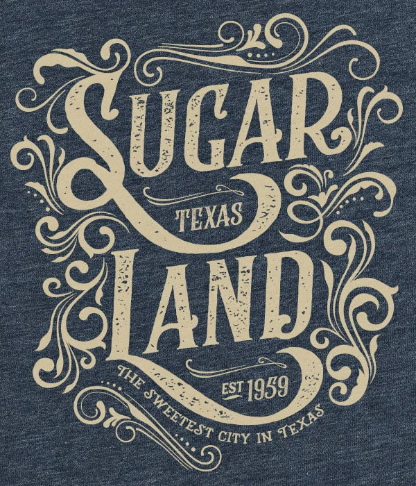 Western Sugar Land Tee - Heather Navy