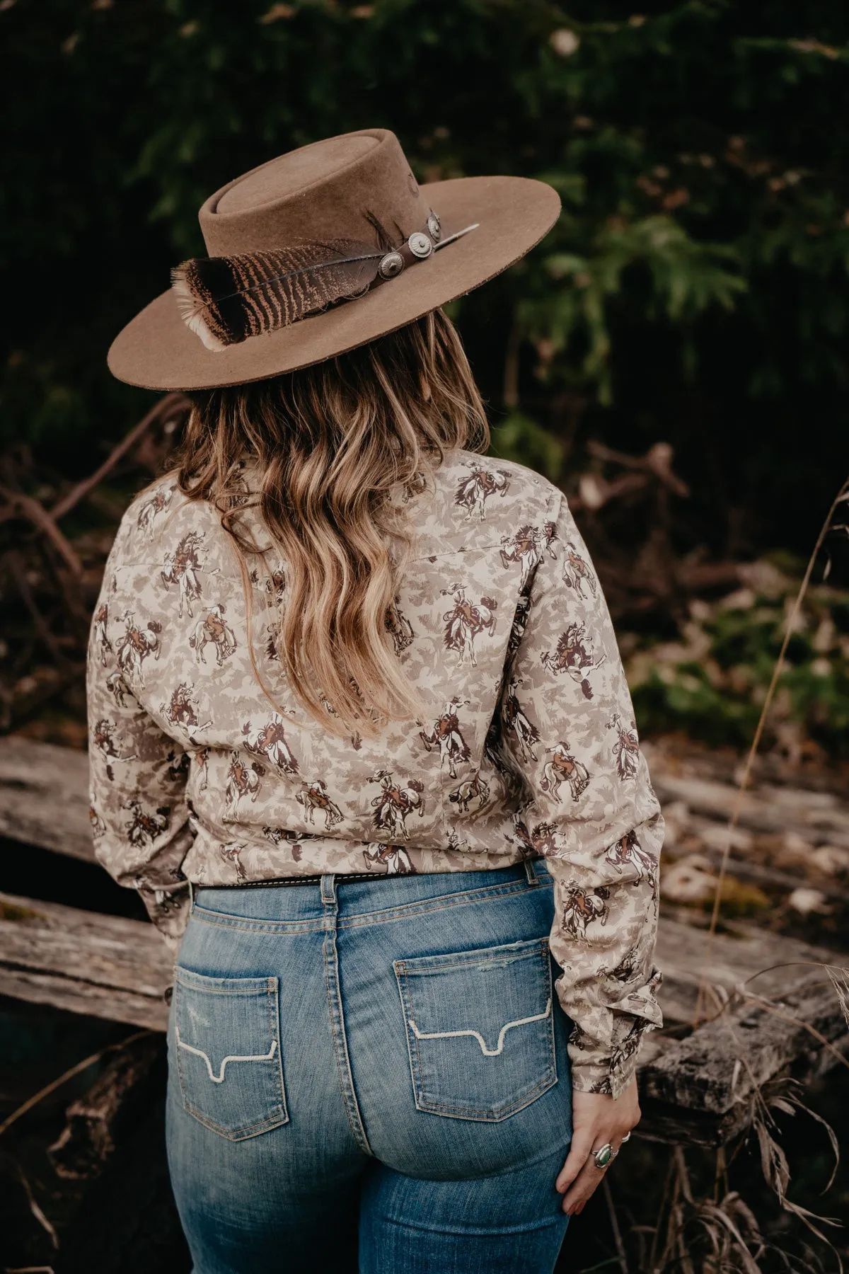 Women's 'All Over Bronc' Pearl Snap Shirt by Roper (XS - M)