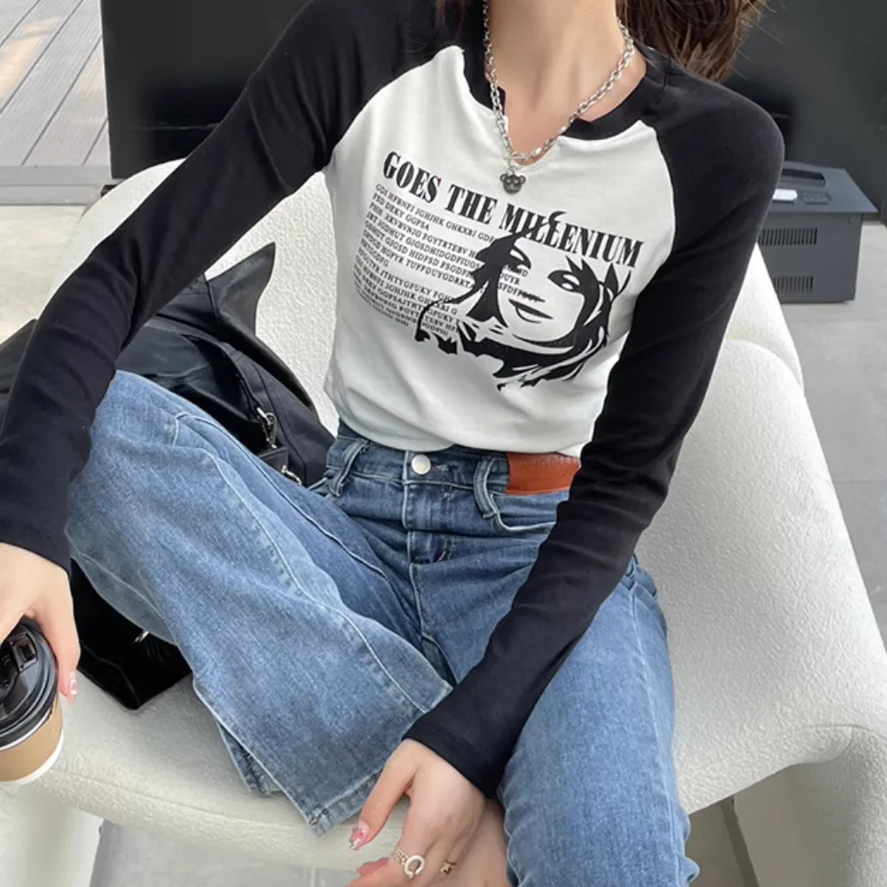 Women's Japanese Comic Girl Long Sleeve Shirt