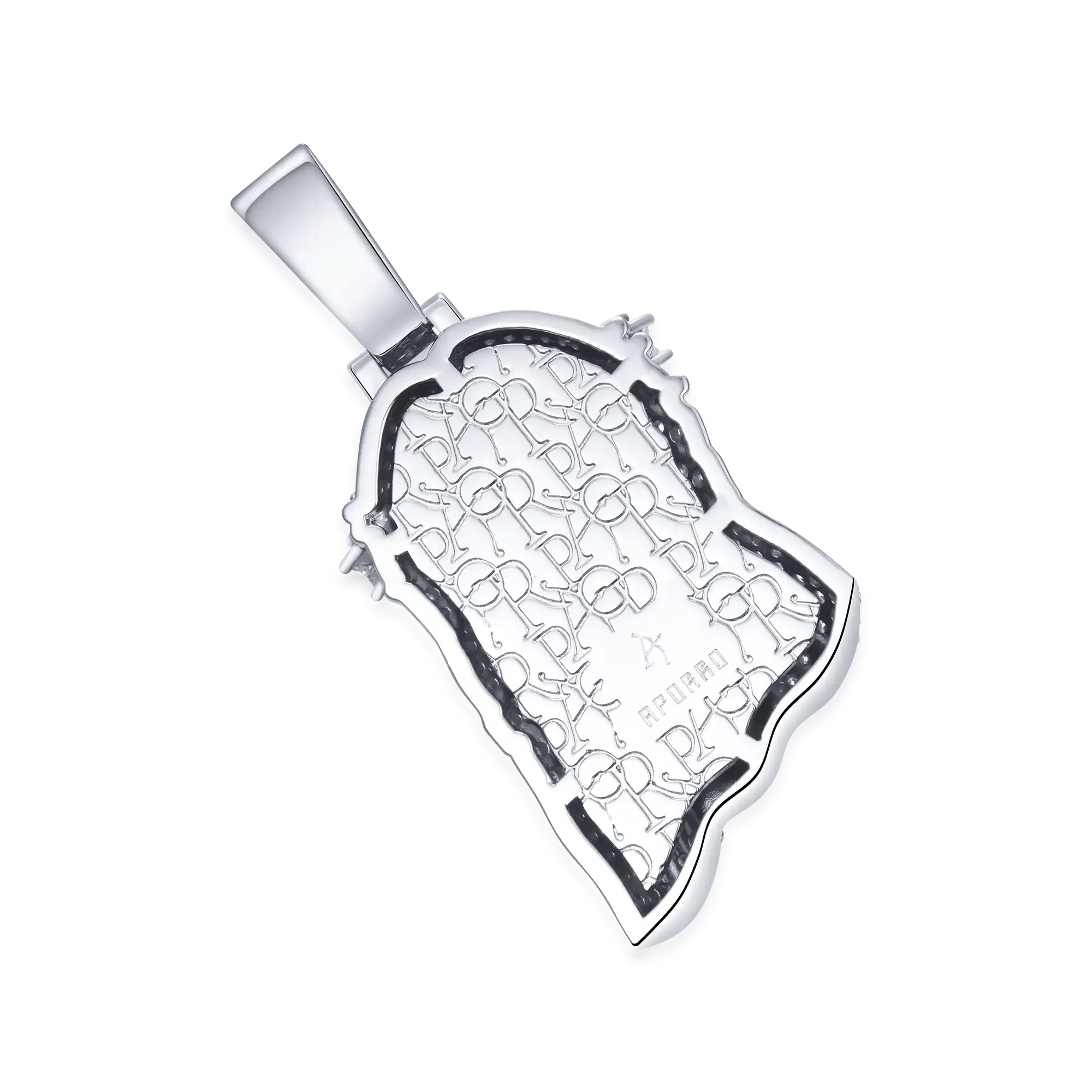 Women's White Gold Stellar Jesus Pendant - Medium