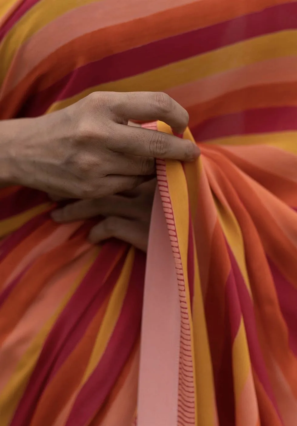 Yam   I   Chianti Nilofer Saree SAREE Blouse Not Included CREPE MULTI An Indian Summer YAMSR11