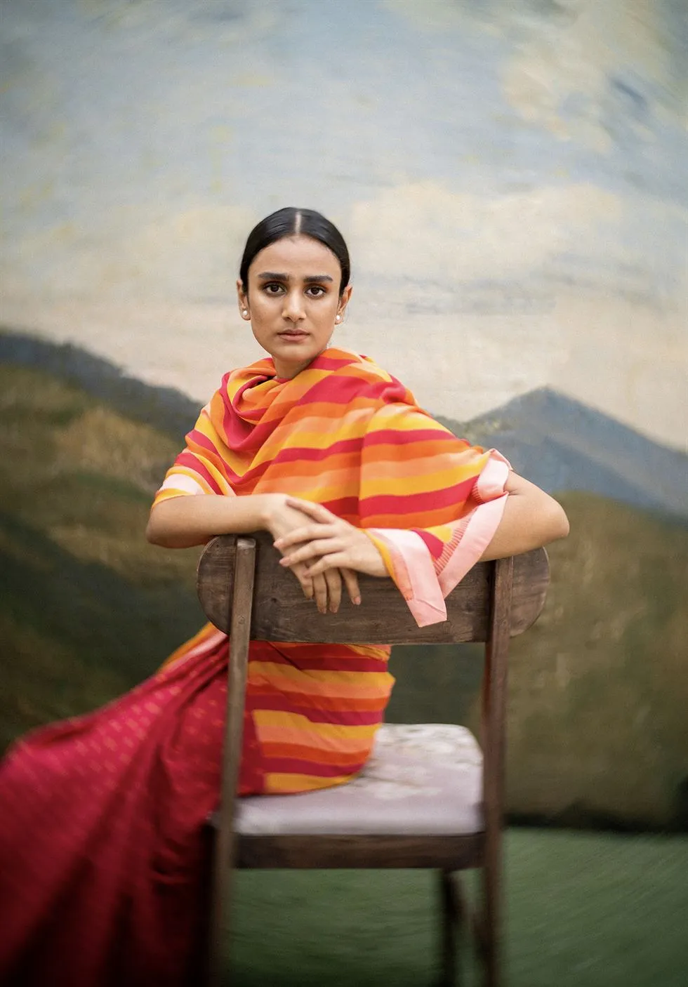 Yam   I   Chianti Nilofer Saree SAREE Blouse Not Included CREPE MULTI An Indian Summer YAMSR11