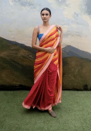 Yam   I   Chianti Nilofer Saree SAREE Blouse Not Included CREPE MULTI An Indian Summer YAMSR11