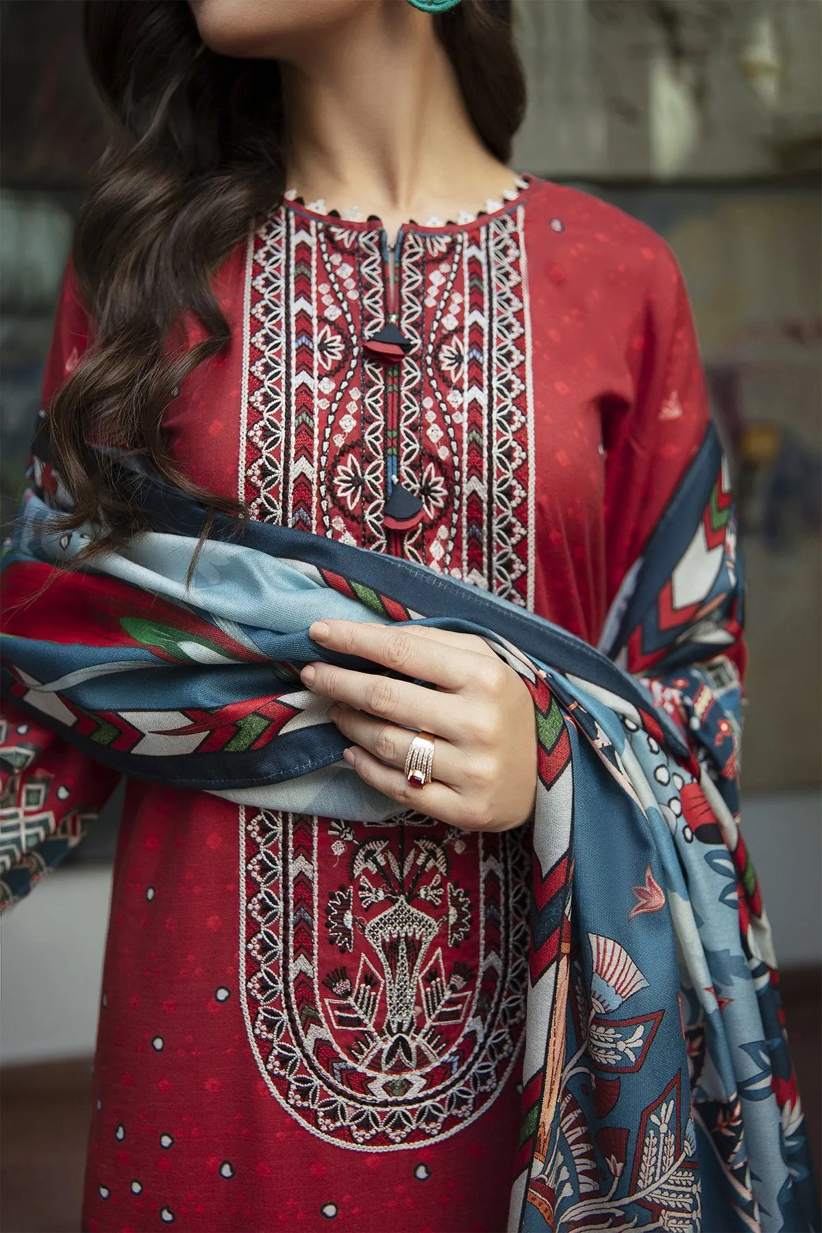 ZEAL | Jazmin Iris Winter Collection 2021 | Unstitched Embroidered Viscose Slub Khaddar Suit