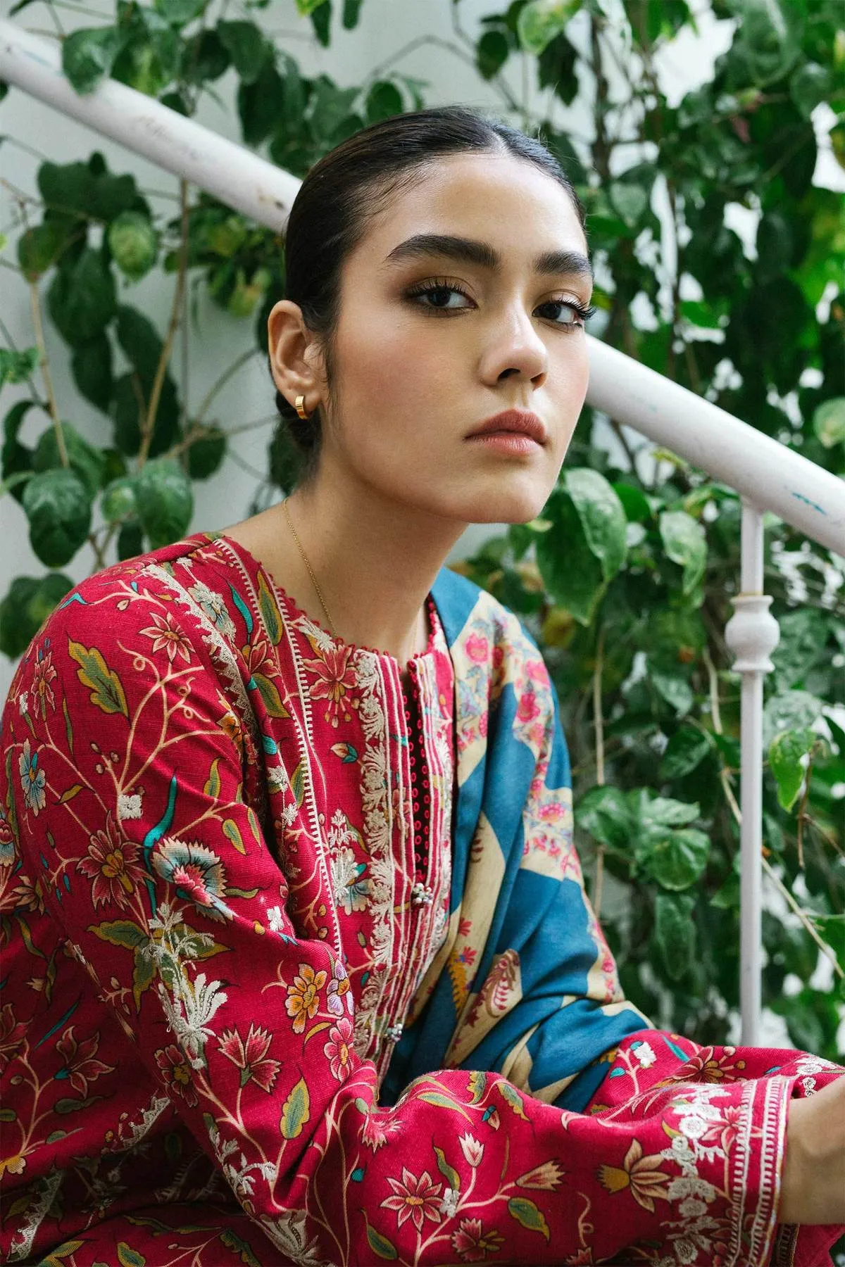 ZW21-1A |  Zara Shahjahan Coco Winter 2021 Collection | Unstitched Embroidered Khaddar Suit