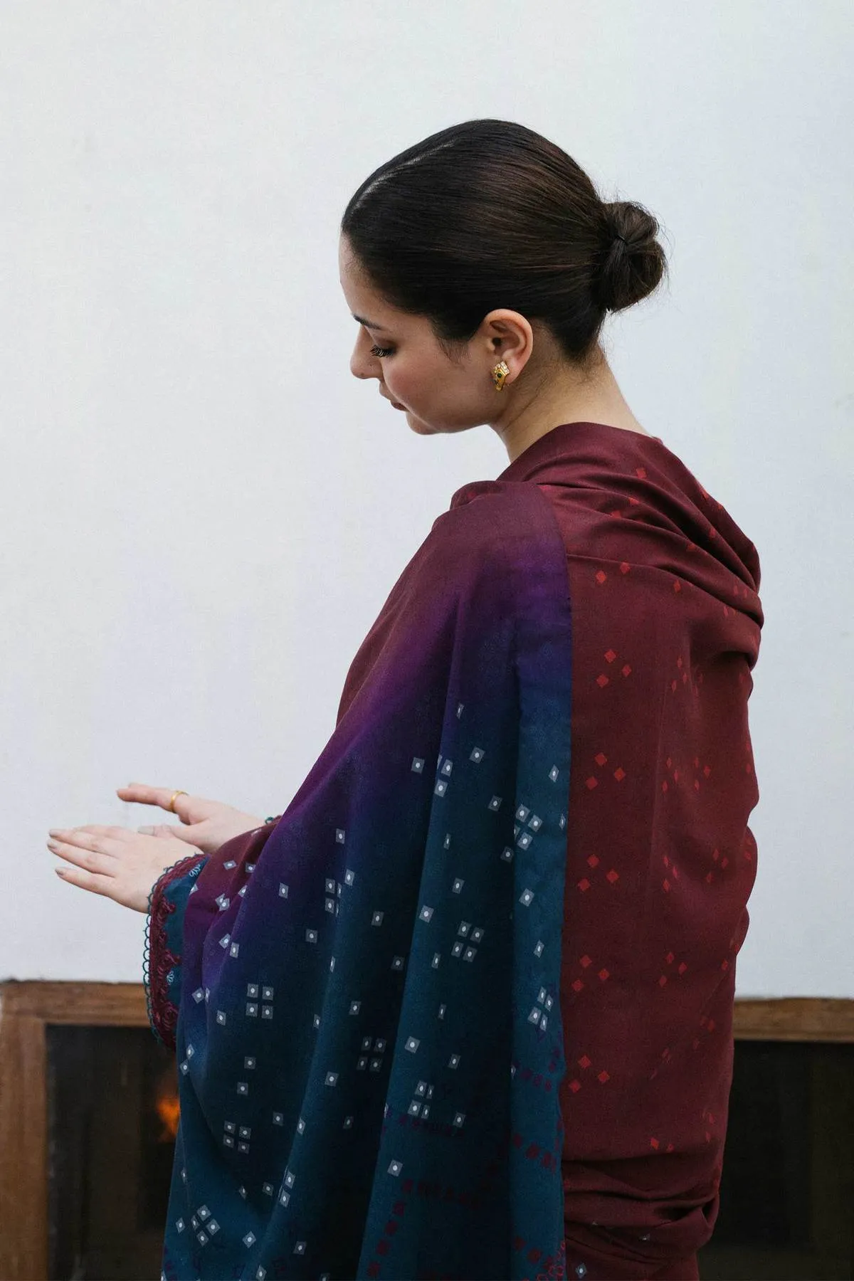 ZW21-2B |  Zara Shahjahan Coco Winter 2021 Collection | Unstitched Embroidered Khaddar Shirt