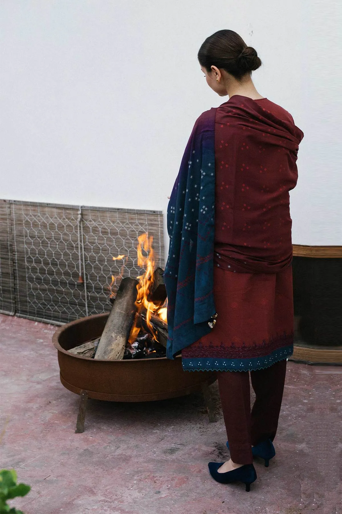 ZW21-2B |  Zara Shahjahan Coco Winter 2021 Collection | Unstitched Embroidered Khaddar Shirt